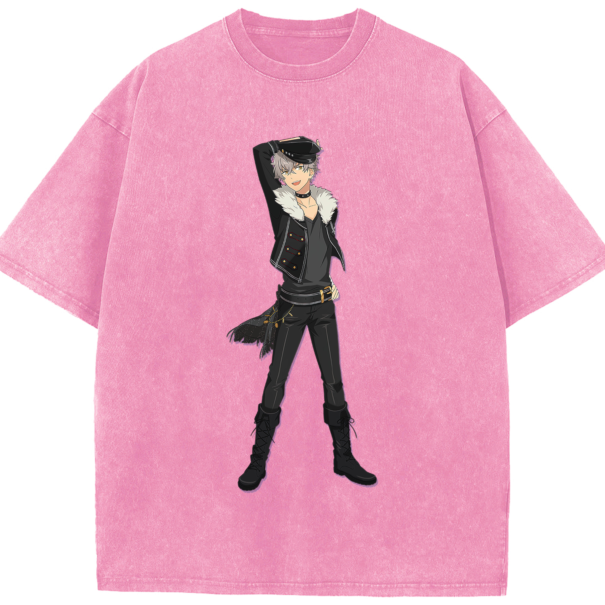 （画像用） あんさんぶるスターズ! Ensemble Stars 綿100% ヴィンテージ風 半袖Tシャツ（フロントプリント）